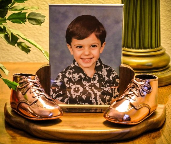 bronzed baby shoes